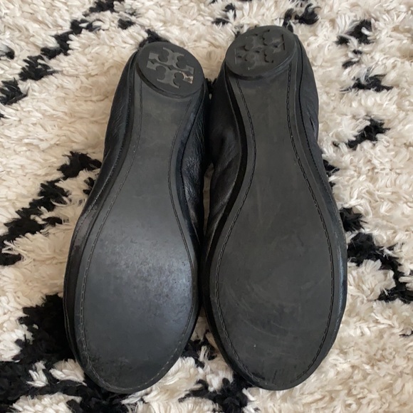 Black Tory Burch Eddie Ballet Flat - Picture 2 of 5